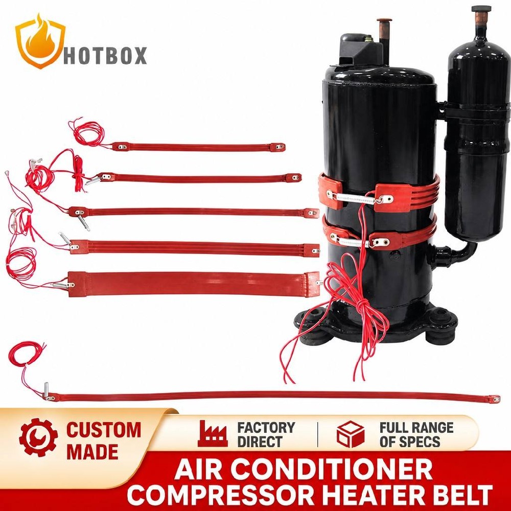Heating Solution for AC Compressor Crankcase Cold Storage Fan|Silicone Rubber Heating Belt